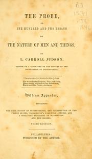 Cover of: The probe by L. Carroll Judson
