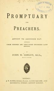 Cover of: A promptuary for preachers