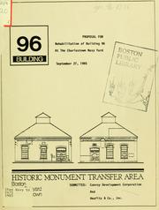 Cover of: Proposal for rehabilitation of building 96 at the Charlestown navy yard.