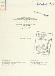 Cover of: Proposal for subsurface investigation, geotechnical engineering services, and environmental site assessment, chinatown parcels a, b, and c, Boston, ma. by Miller Engineering, Inc.