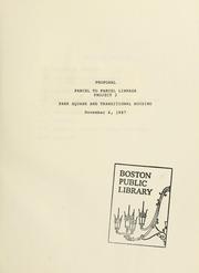 Cover of: Proposal: parcel to parcel linkage, project 2: park square and transitional housing.