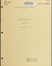 Cover of: Proposed constitution to be submitted to voters on June 6, 1972.