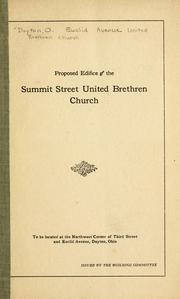 Cover of: Proposed edifice of the Summit Street United Brethren Church. by Euclid Avenue United Brethren Church, Dayton, Ohio