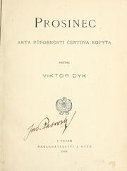 Cover of: Prosinec by Viktor Dyk