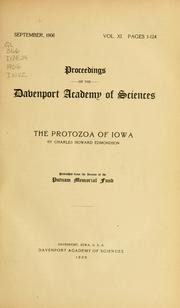 The protozoa of Iowa by Charles Howard Edmondson