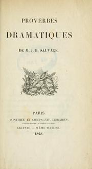 Cover of: Proverbes dramatiques de J.B. Sauvage. by Jean-Baptiste Sauvage