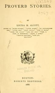Cover of: Proverb stories by Louisa May Alcott