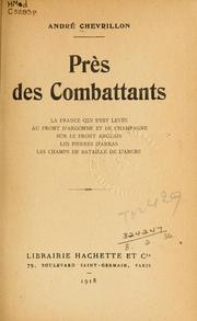 Cover of: Près des combattants.