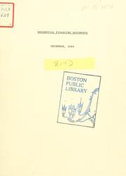 Prudential financing documents by Boston Redevelopment Authority