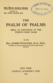 Cover of: The psalm of psalms by James Stalker