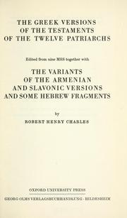 Cover of: The Psalms of Solomon: with the Greek fragments of the Book of Enoch.