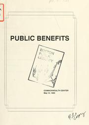 Public benefits: commonwealth center by Boston Redevelopment Authority