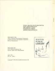 Cover of: Public health and environmental risk characterization, bra parcels a and b, Washington street, Boston, Massachusetts. by Asian Community Development Corporation.