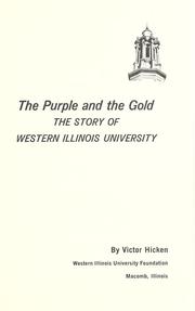 Cover of: The purple and the gold by Victor Hicken