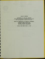 Cover of: Department of Labor and Industry (excluding the Workers' Compensation Division and the Employment Security DIvision): report on examination of financial statements : conducted under contract ... fiscal year ended June 30, 1980