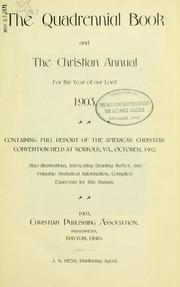 Cover of: The quadrennial book and the Christian annual for the year of Our Lord 1903. by 