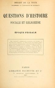 Cover of: Questions d'histoire sociale et religieuse: époque féodale.