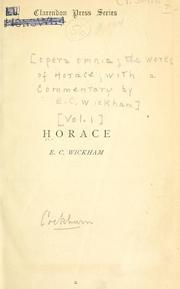 Cover of: Quinti Horatii Flacci opera omnia by Horace