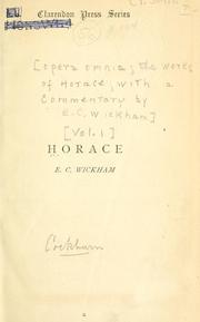 Cover of: Quinti Horatii Flacci opera omnia by Horace, Horace