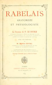 Cover of: Rabelais: anatomiste et physiologiste.