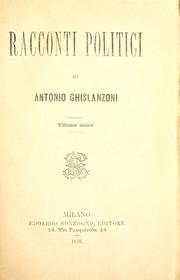 Cover of: Racconti politici by Antonio Ghislanzoni