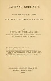 Cover of: Rational godliness | Williams, Rowland
