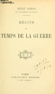 Cover of: Récits du temps de la guerre.