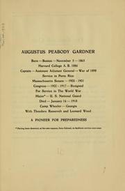 Cover of: Reception and dinner in honor of the fifty-sixth birthday of Augustus Peabody Gardner | Roosevelt Club (Boston, Mass.)