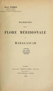 Cover of: Recherches sur la flore méridionale de Madagascar