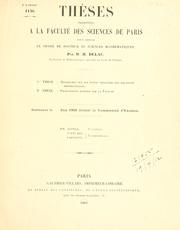 Cover of: Recherches sur les points singuliers des équations différentielles.