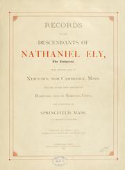 Cover of: Records of the descendants of Nathaniel Ely by Heman Ely