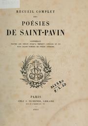 Cover of: Recueil complet des poésies de Saint-Pavin by Denis Sanguin de Saint-Pavin