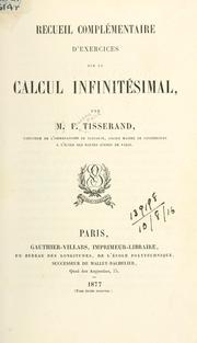 Cover of: Recueil complémentaire d'exercices sur le calcul infinitésimal.