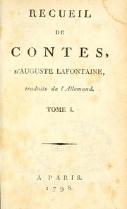 Cover of: Recueil de contes.: Traduits de l'allemand.