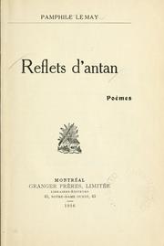 Cover of: Reflets d'antan by Pamphile Lemay