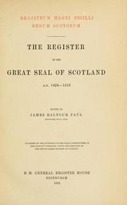 Cover of: Registrum magni sigilli regum Scotorum by Scotland