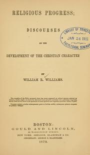 Cover of: Religious progress by William R. Williams