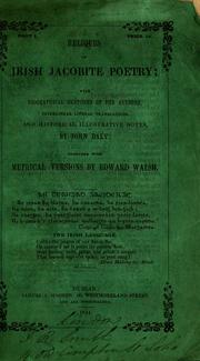 Cover of: Reliques of Irish jacobite poetry: with biographical sketches of the authors and historical illustrative notes