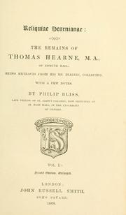 Cover of: Reliquiae Hearnianae by Thomas Hearne