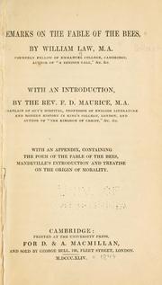 Cover of: Remarks on The fable of the bees by William Law