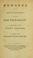 Cover of: Remarks on select passages in the Old Testament