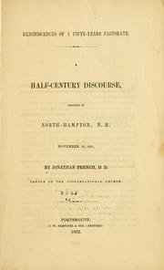 Reminiscences of a fifty-years pastorate by French, Jonathan jr