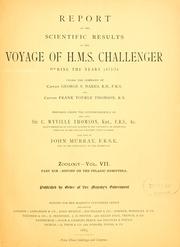 Cover of: Report on the pelagic Hemiptera procured during the voyage of H.M.S. Challenger, in the years 1873-1876. by Francis Buchanan White White