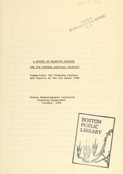 Report on planning studies for the central business district by Boston Redevelopment Authority
