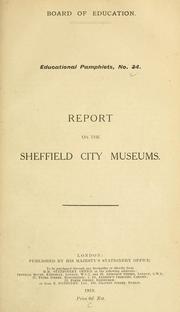 Cover of: Report on the Sheffield City Museums