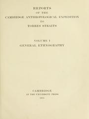 Cover of: Reports of the Cambridge Anthropological Expedition to Torres Straits ...