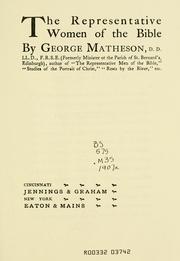 Cover of: The representative women of the Bible by Matheson, George