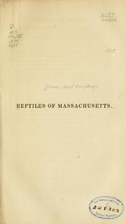 Cover of: Reptiles of Massachusetts.