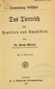 Cover of: Reptilien und Amphibien.