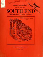Cover of: Request for proposals for the south end neighborhood housing initiative (senhi) vacant land - phase 1b. by Boston Redevelopment Authority